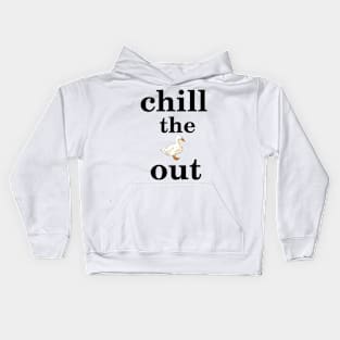 Chill the Duck Out-nude Kids Hoodie